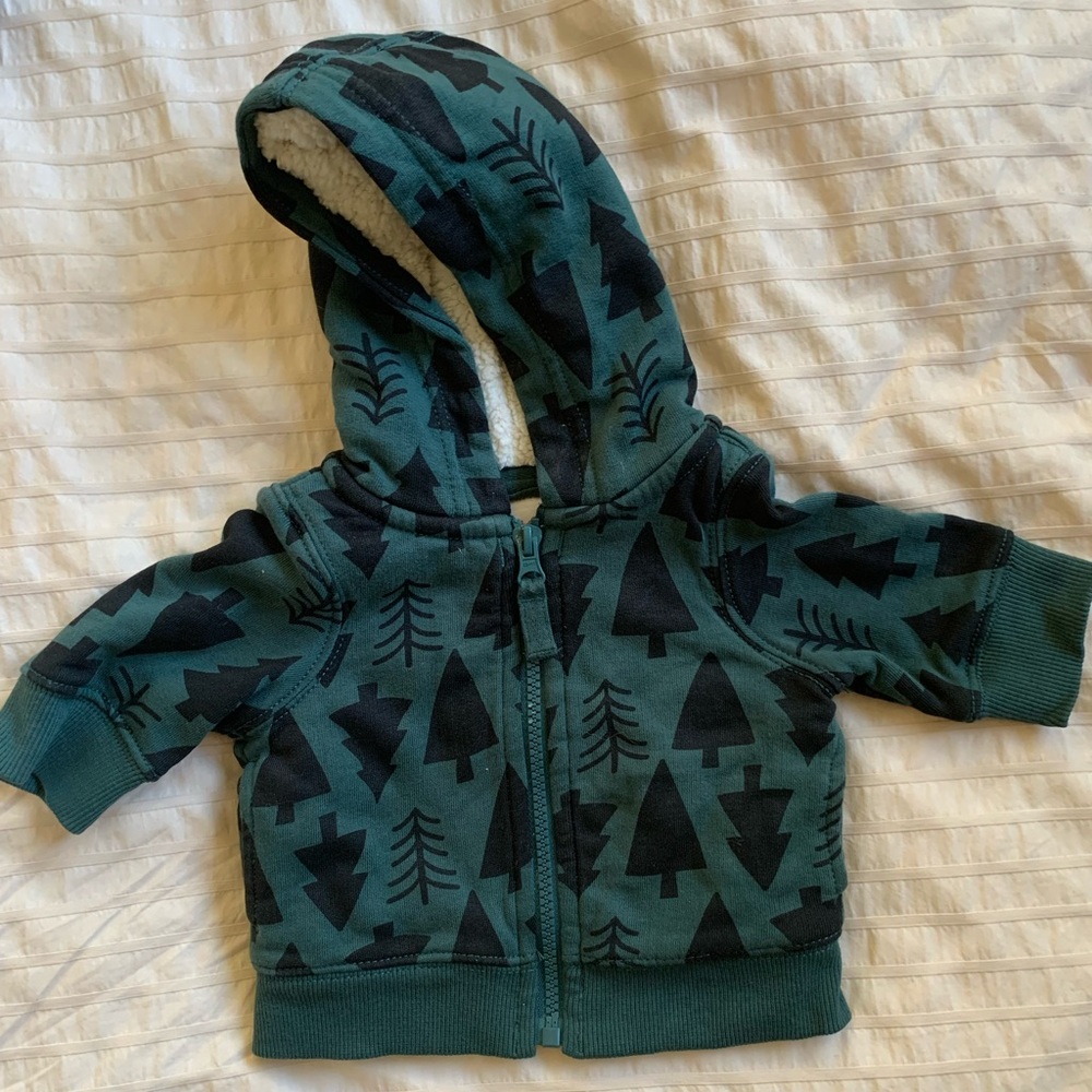 Hanna Andersson 0-3 mo Organic Cotton Pine Tree Jacket